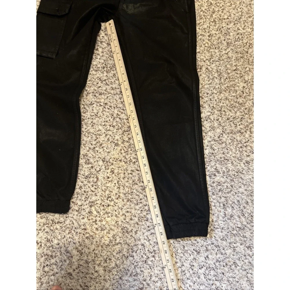 Joe's Jeans Coated  Mens M Kinetic Cargo Jogger Pants Coated Black Sz 30